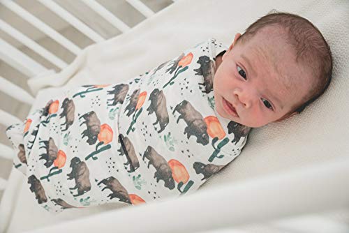Image of Copper Pearl Swaddle Blankets for Newborns | Soft Stretchy Receiving Blankets for Boys and Girls | Large 46 x 46 Inch Baby Blankets | Lightweight and Breathable Swaddles | Bison