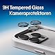 RhinoShield 9H Tempered Glass Kameraprotektoren, kompatibel mit [iPhone 16e] | Stoß- und Kratzfest, hohe Klarheit, explosionssicheren Schutz, Anti-Beschlag-Technologie - Schwarz