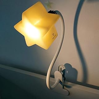 ErgoJoJo LED Clip On Star Light, dimmable, Newborn Essentials- Ideal Breastfeeding Night Light for Next to me Crib, a Unique Baby lamp, Bedside Lamps, Bedroom Accessories, Reading Light & Desk lamp