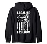 legalize freedom - 2 ° emendamento pro diritti di pistola ar15 (back) felpa con cappuccio