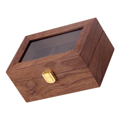 Écrin de présentation montres en bois de noyer pour dressing masculin rétro