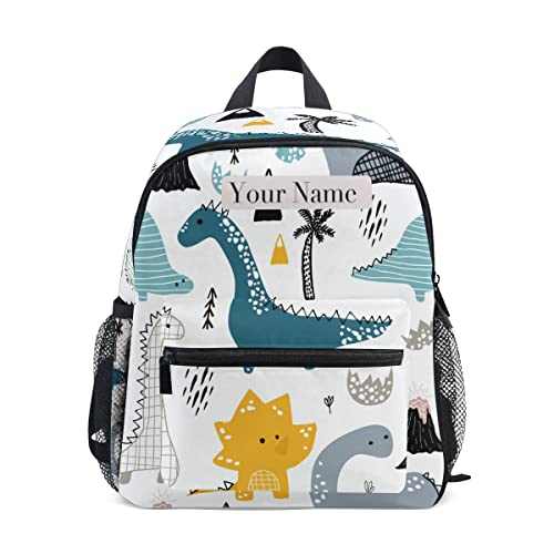 Orezi Custom Kid's Name Toddler Bag,Personalized Backpack With Name/Text Daycare Bag,Customization Cute Dino Scandinavian Style Nursery Bag Preschool Backpack Baby Diaper Bag, One Size #TOP25