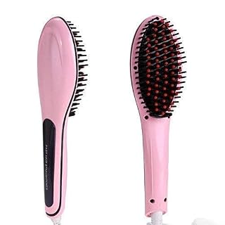 Nurmantras Original Fast Charging Women corded Electric Comb Brush 2in1 Ceramic Fast Hair Straightener For Temperature Control Display LCD Screen (PACK OF 1)