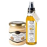 Huile d'olive extra vierge à la truffe blanche avec Tuber Magnatum Pico Spray 100 ml et 👑 Royal 👑 Pâtes à la crème et au fromage, Truffes blanches Tuber Magnatum PICO et Tuber Borchii 80g