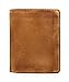 Produktbild echt Leder Mini Geldbörse Portemonnaie Vintage gewachstes Rindleder mit RFID Schutz (Cognacbraun)