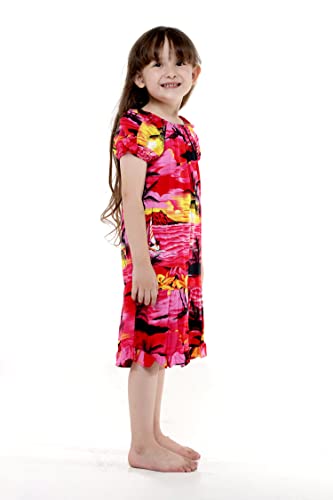 Image of Hawaii Hangover Family Matching Hawaiian Clothes, Sunset Red | Family matching Hawaiian outfits, Sunset Red, lightweight rayon, machine washable, tropical floral print, luaus, cruises