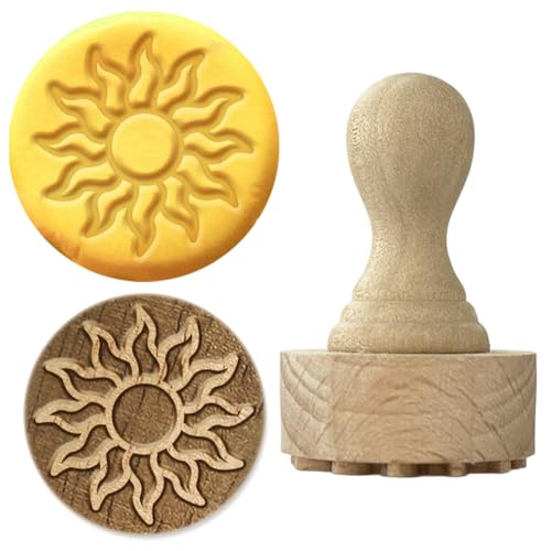 OLYCRAFT tampones de madera 2,7 cm tampones solares tampone de madera de arcilla tampone de maderas natural cerámica círculos pequeños mini DIY handmade scrapbooking fabricación de tarjetas