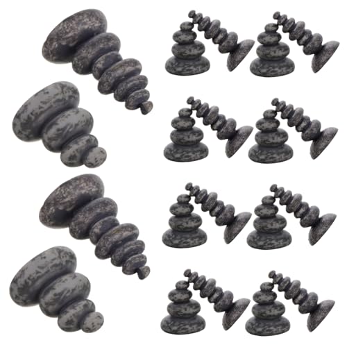 FELTECHELECTR 20pcs Retro Stacked Rock Garden Statues Handmade Zen Balancing Stones for Micro Landscape Decor Fish Tank Landscape Aquarium and Fairy Garden Designs