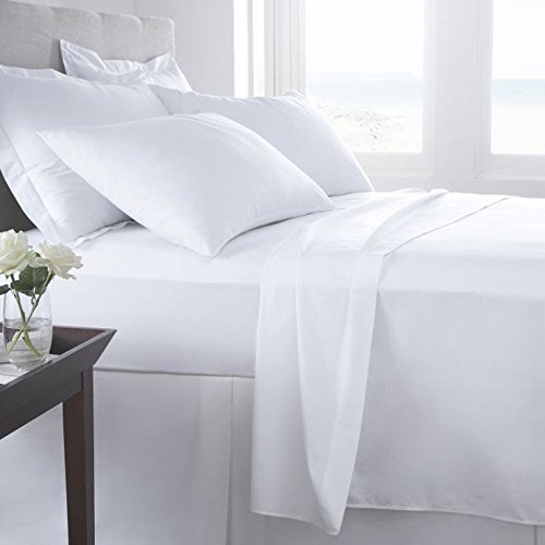 Calico Homes 800 Thread Count Solid Pattern 10-12 Inches Deep Pocket 100% Cotton 4 Piece Sheet Set King Size White Color #TOP1