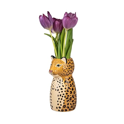 Vase léopard chic en céramique peinte aux finitions soignées - 3