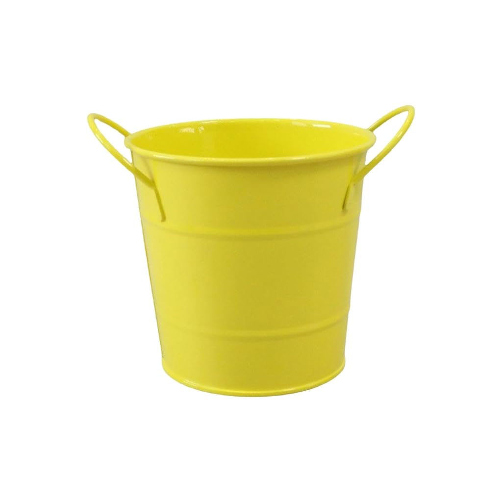 Tnbccxn Yellow Pen Cup, Metal Pencil Holder Pencil Storage Bucket Pen Container Makeup Brush Storage Holder Office Desk Organizers Supplies(Yellow)