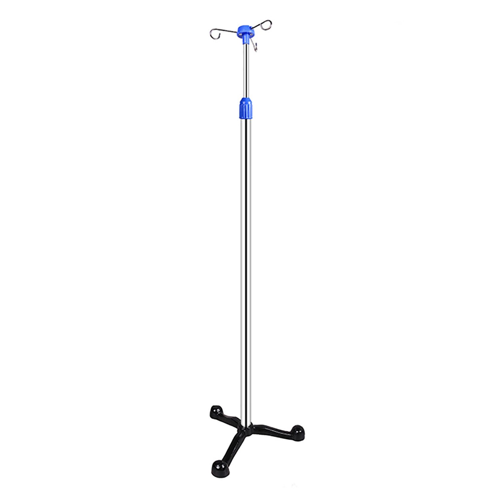 Asta per Flebo, Porta Flebo, Aste Portaflebo in Acciaio Inossidabile Supporto per Sacca Portaflebo Portatile con 2 Ganci per Ospedale e Casa, Altezza Regolabile (3 Ganci, 4 Ganci) (Size : B)