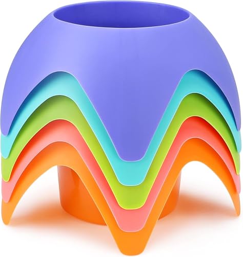 Uarzt Beach Vacation Essentials Accessories - Sand Coasters Drink Cup Holders 5-Pack Multicolor Must-Haves for Women Adults Family and Friends