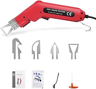 Pakuyi Electric Hot Knife 220V/100W 4 in 1 Hot Cutter Pro Foam Styrofoam Rope Cutter Kit for Webbing Non-Woven Fabric Leather Canvas Plastic Acrylic