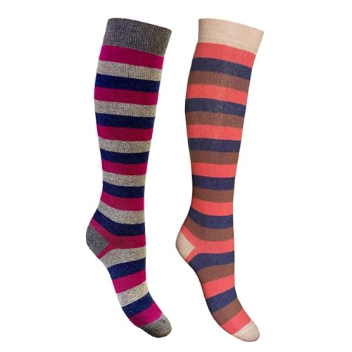Image of Cotton Knee High Socks for Women Made in Italy, Long Socks for Women (One Size Fits All) Women Dress Socks