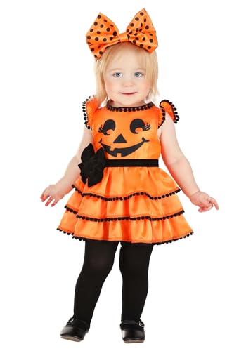 Disfraz de vestido de calabaza para bebé niña