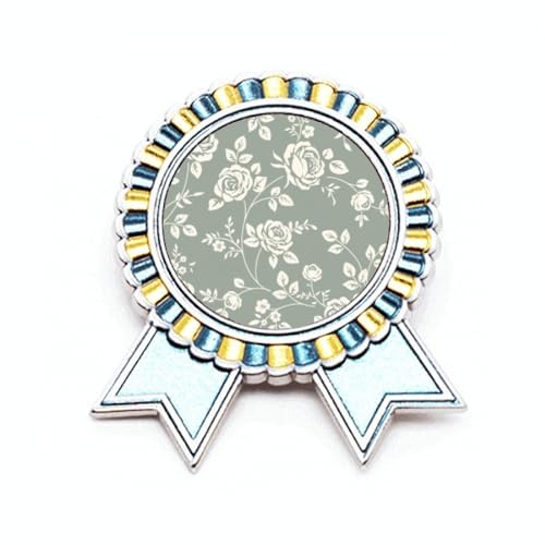 Broche rose en métal style illustration taille M pour personnaliser vos vestes et manteaux