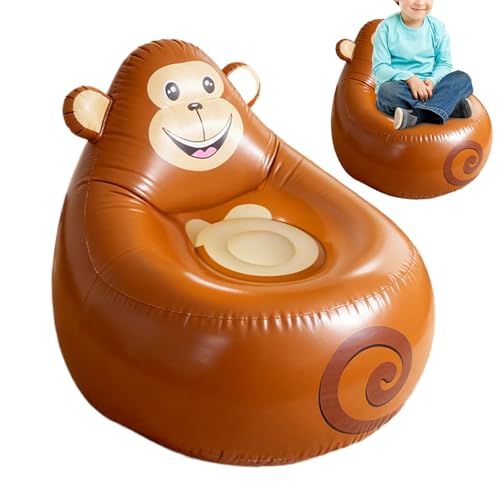 Genérico Sillón Hinchable para Niños - Sillón Plegable con Forma de Animal,Sofá de Exterior | para Niños Infantil Uso en Interior y Exterior Camping Playa Jardín Patio Balcón Picnic
