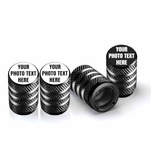 Custom Tire Valve Stem Caps Cover, Universal Stem Air Cap Covers for Cars Trucks Motorcycles SUVs and Bikes, 4 Pack