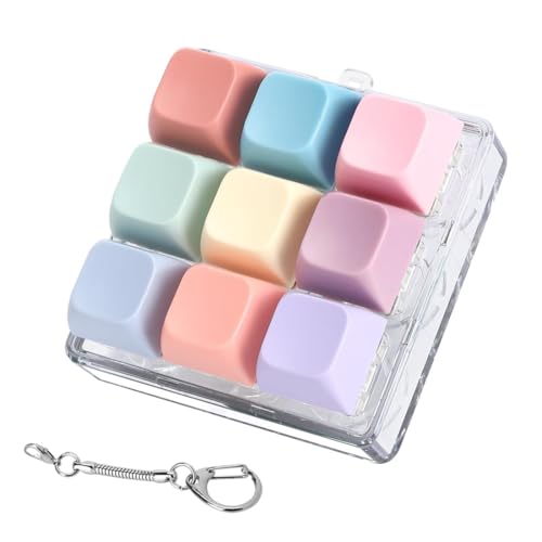 Keyboard Fidget Toys Fingertip Toys Keychains Stress Relief Small Toys Gifts Convenient and Durable Killing Time Suitable for Most People Students Office Workers Children - Colored