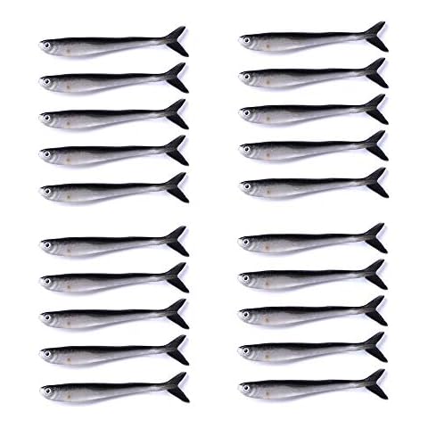 VOANZO 20 PCS Soft Bait Fishing Lures Cover