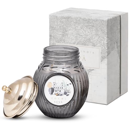 Image of SEVA HOME Ode to India Kochi Spice Fusion Candle | Natural Soy Wax with Cotton Wick | Long-Lasting Aroma | Decorative Home & Gifting Candle | 330g