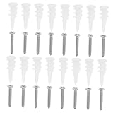 Cabilock 50juegos Tornillos Para Hormigón y Kit De Anclajes Para Paredes Tornillos Tubo De Expansión Para Colgar Cuadros Mejoras Del Hogar