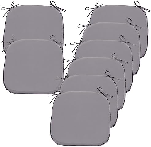 RACE LEAF Garden Chair Cushions,Chair Pads,Seat Pads for Dining Chairs,Cover Indoor Outdoor Seat Pad Cushions,for Your Living Room, Patio,Car,And More (Round Pack of 6, Black)