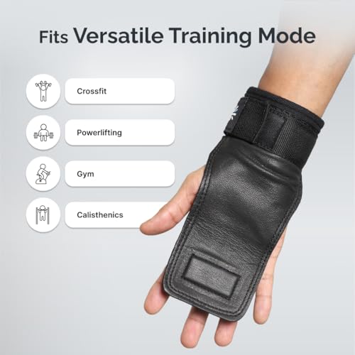 Image of CULT Folding Open Gym Training Gloves & Hand Grips for Men & Women | Lightweight Half Finger Exercise Gloves for Home Workout, Calisthenics & Fitness Gym - Free Size