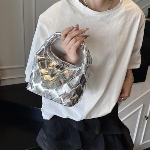 Small Woven Shoulder Crossbody Bags for Women Hobo Handbag Cute MINI Tote Purses with Adjustable Strap2