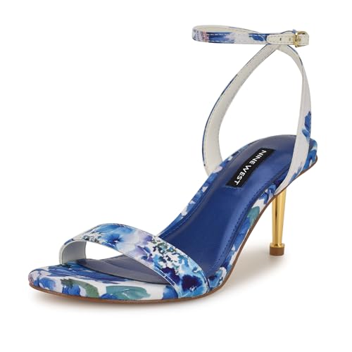 Nine West Womens Anny Ankle Strap Heeled Sandals