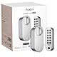 Aqara Smart Lock U200 (mit Fingerabdruck), Matter Over Thread, Smartes Türschlosss mit Apple Home Key und Aufladbarem Akku, Unterstützt Apple Home, Google Home, Alexa und SmartThings, Silber