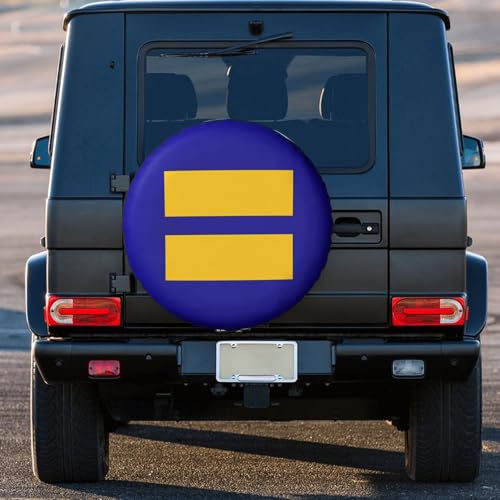 Image of Equality Pride Flag Spare Tire Cover Weatherproof Wheel Protectors Dust-Proof Sun Protection Wheel Tire Covers Universal Fit for Truck SUV RV Camper Trailer Car Accessories 17 inch