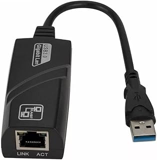 محول شبكة USB 3.0 جيجابت ار جيه 45 بسرعة 1000 ميجابت في الثانية متوافق مع ماك بوك والكمبيوتر وويندوز وكروم بوك وIOS ومحرك ثابت وسيرفس برو لينكس واكس بي اس والترا بوك ووي يو