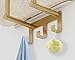 Towel Rack with Metal Shelf and 3 Hooks, Bethom Towel Racks for Bathroom Wall Mounted, Metal Gold Bath Towel Holder Storage Wall for Small Bathroom