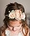 mligril Baby Girl Floral Headbands- 3pcs Nylon Headband Handmade Flower Crown Elastic Hairband Newborn Toddler Hair Accessories Gifts for Girls （1-6 years old）