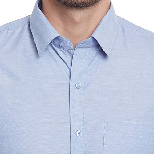 Image of Hancock English Solid Slim Fit Cotton Rich Formal Navy Blue