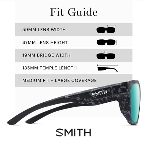 Image of SMITH Barra Sunglasses - Performance Sports Active Sunglasses for Watersports, Fishing & More - ChromaPop Polarized Lenses