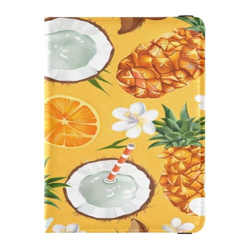 Porta passaporto portafoglio porta carte di vaccino di credito pelle ananas plam organizer documenti da viaggio Multi