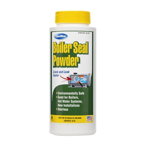 ComStar Boiler Seal Powder, Fast-Acting Leak Sealant for Steam Boilers & Hot Water Systems, Odorless Formula, Seals Cracks & Stops Leaks Instantly, Safe for All Systems, 1 lb. (40-222)