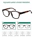 Eyekepper Reading Glasses Professor Vintage Stylish Square Oversized Readers Men Women Tortoise +0.75
