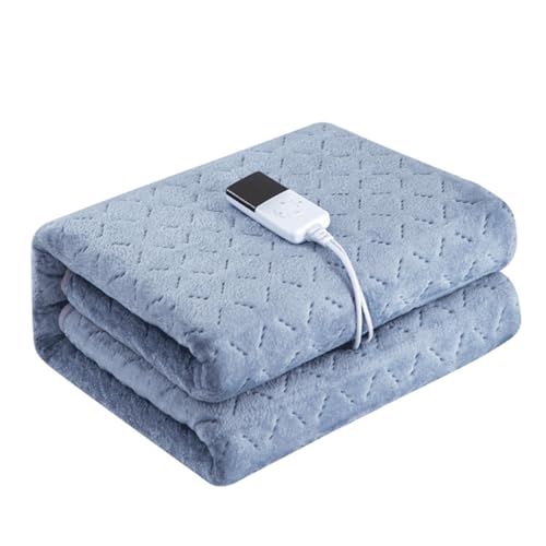 PEKJI Cotton Heated Throw for Bed with Automatic Shut-Off Modern Warm Heating Blanket Throw Even Heat Dispersion Quick Heating