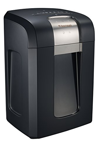 Bonsaii Heavy-Duty Office Shredder - 18 Sheet Cross Cut, 1-Hour Run Time, 6 Gallon Pull-Out Bin, Auto Reverse, Low Noise