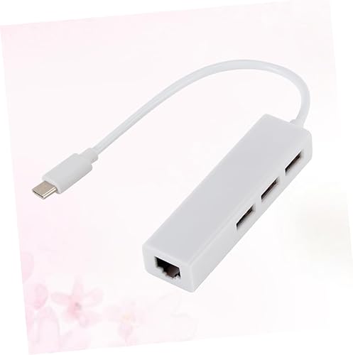 100m USB Type with Mbps Ethernet Adapter USB Ports for Notebook and Laptop and High-Speed Data Transfer Compact and Versatile White