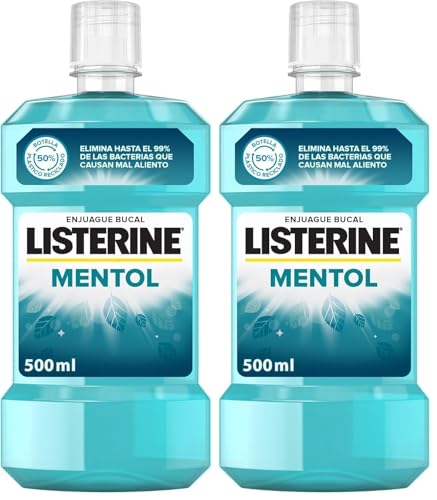 Protege tus dientes con Listerine Enjuague Cool Mint. Disfruta de 24 horas de protección y aliento fresco duradero gracias a su fórmula sin alcohol. Elimina bacterias profundamente y fortalece tu sonrisa contra las caries.