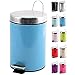 Produktbild MSV Kosmetikeimer Pastellblau Mülleimer Treteimer Abfalleimer - 3 Liter  mit Herausnehmbaren Inneneimer