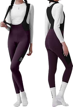 INBIKE Winter Cycling Tights, Fleece-Lined Bibs for Cold Weather Biking