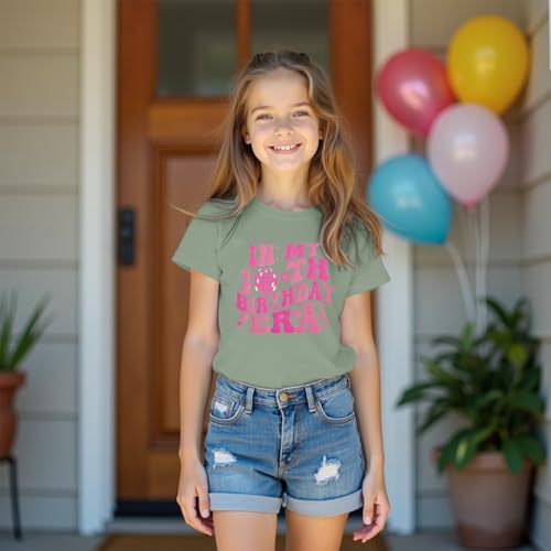 in My 10th Birthday Girl Era Shirt 10 Years Old Birthday T-Shirt Tenth B-Day Party Short Sleeve Tee Tops3