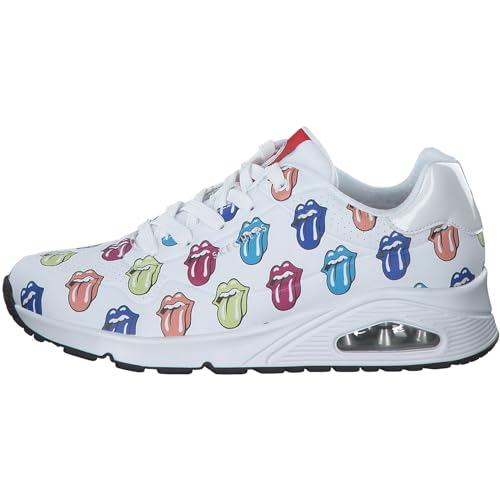 Skechers Women's Rolling Stones: UNO SAY IT Loud Trainers 177964 WMLT White/Multicoloured2