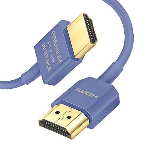 HDMI スリム ケーブル 1.8m ARC 対応 4K × 2K 対応 【 HDMI 2.0 認証品 】 ネイビーブルー